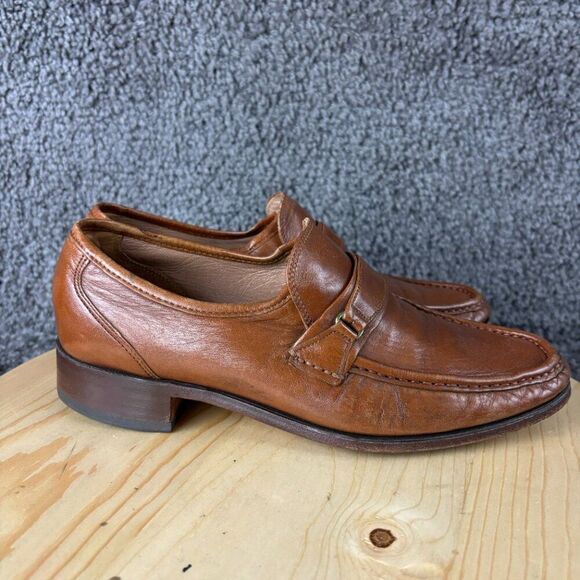 Vintage Bostonian Loafer Mens 8 All Leather Hand Sewn Dress Shoe Made in USA - Picture 4 of 9